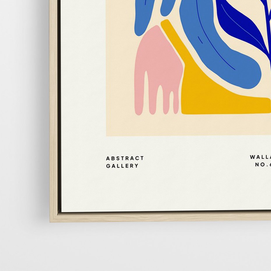 Obraz w ramie 50x70 - Roztopione Granice - nowoczesna sztuka, abstrakcja - rama drewno