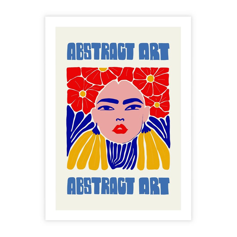 Plakat bez ramy 50x70 - Przenikające Refleksje - sztuka abstrakcyjna, nowoczesny plakat