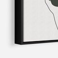 Obraz w ramie 70x100 - Bezczasowe Echo - szkic jedną linią, one line - rama czarna