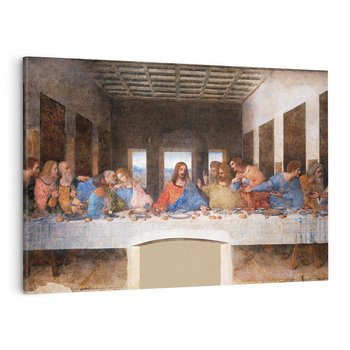 Obraz na płótnie 100x70 - "Ostatnia Wieczerza" (1495-1498) Leonardo da Vinci - Reprodukcja - reprodukcja, obraz na płótnie