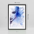 Plakat w ramie 50x70 - Graficzna magia kobiecej twarzy - grafika, kobieta - rama czarna