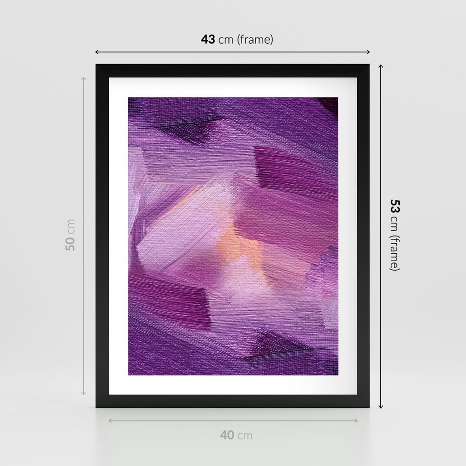 Plakat w ramie 40x50 - Abstrakcyjna gra kolorów - abstrakcja, akwarela - rama czarna