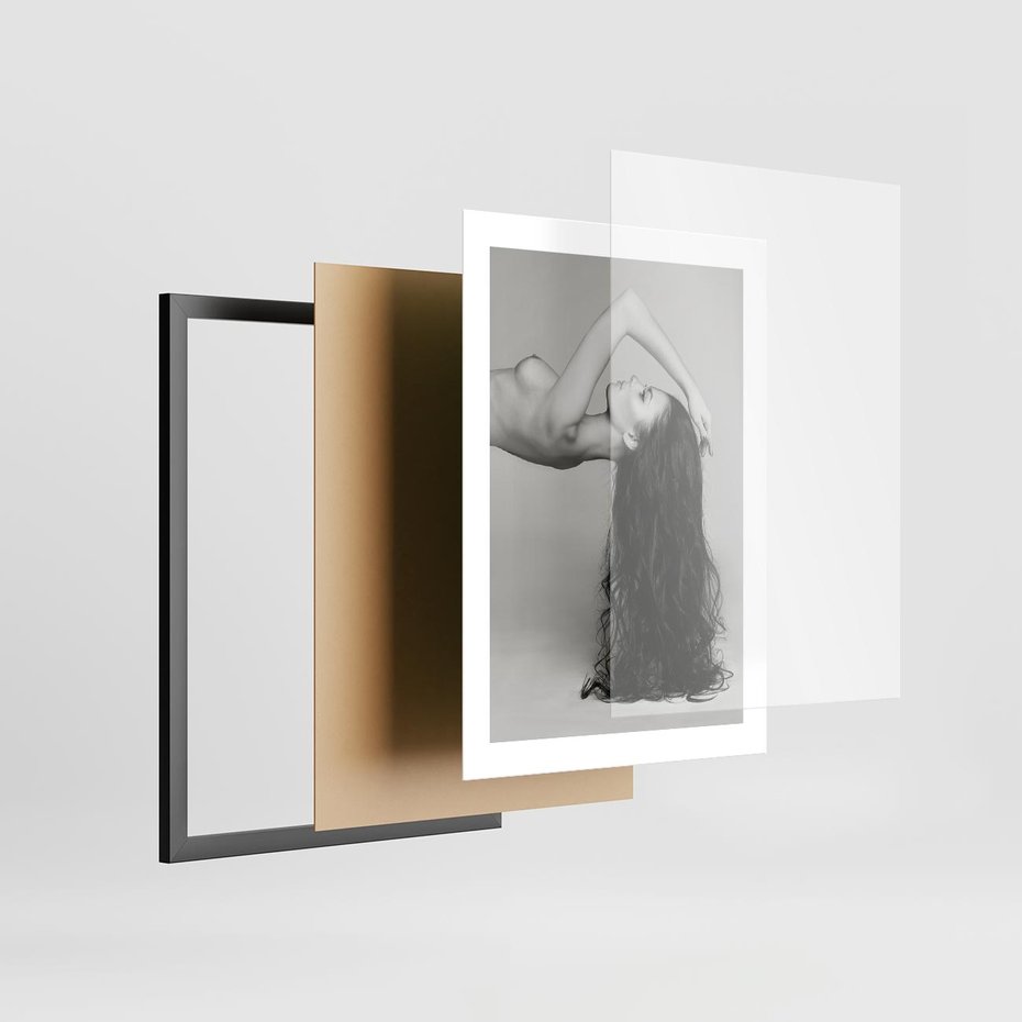 Plakat w ramie 30x40 - Piękno włosów kobiety w ruchu - włosy, piękno - rama czarna