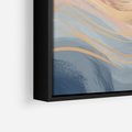 Obraz w ramie 70x100 - Ukojenie Współczesności - abstrakcyjne fale, gładkie linie - rama czarna