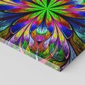 Obraz na płótnie 30x30 - Witrażowa magia na płótnie - witraż, sztuka