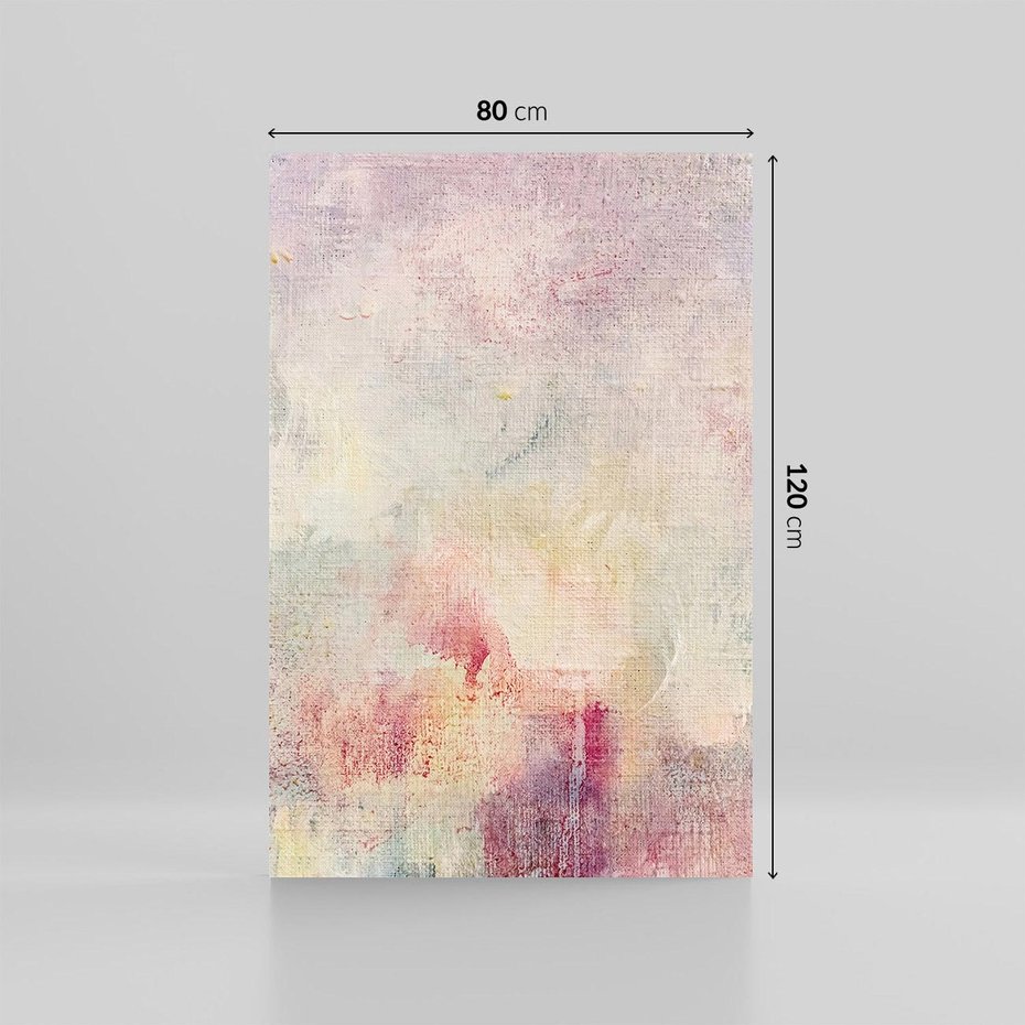 Obraz na płótnie 80x120 - Miękka Melodia Pasteli - olejne płótno, pastelowe kolory