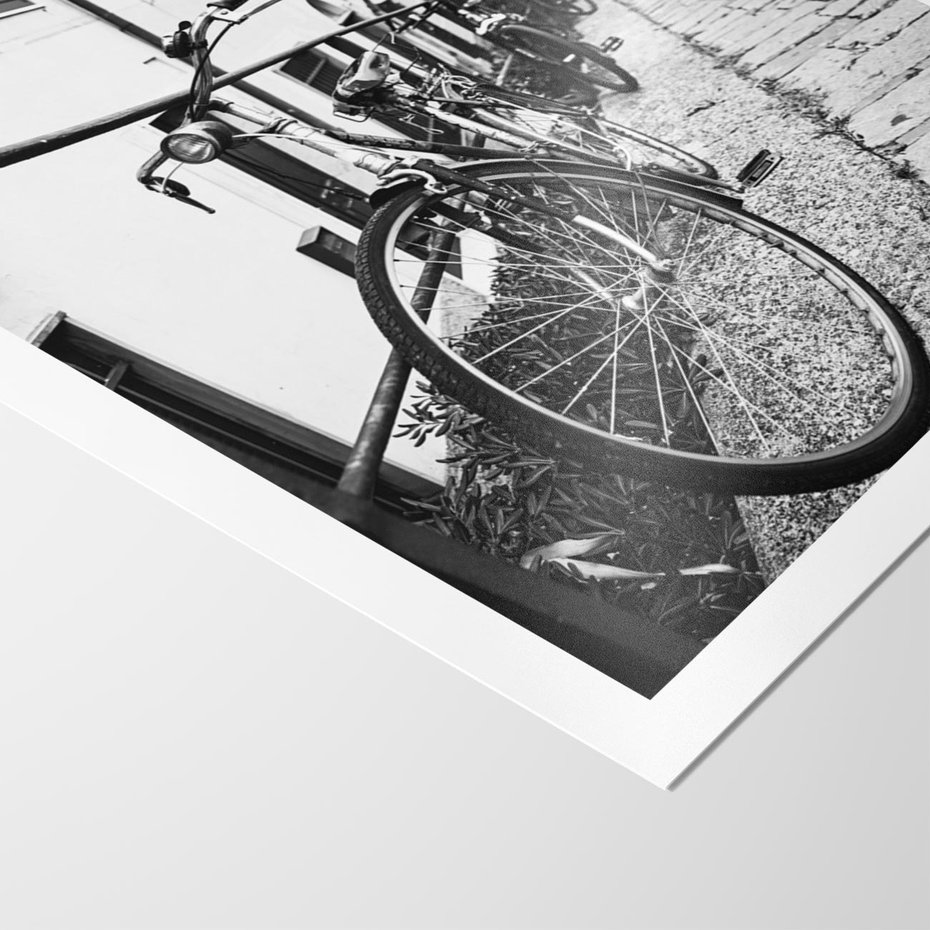 Plakat bez ramy 21x30 - Rower w Kontraście - rower, czarno