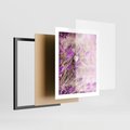 Plakat w ramie 40x50 - Majestat lawendy: fioletowe pola - lawenda, fiolet - rama czarna