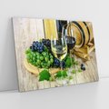 Obraz na płótnie 120x80 - Wino winogrona i kieliszki - wino, winogrona