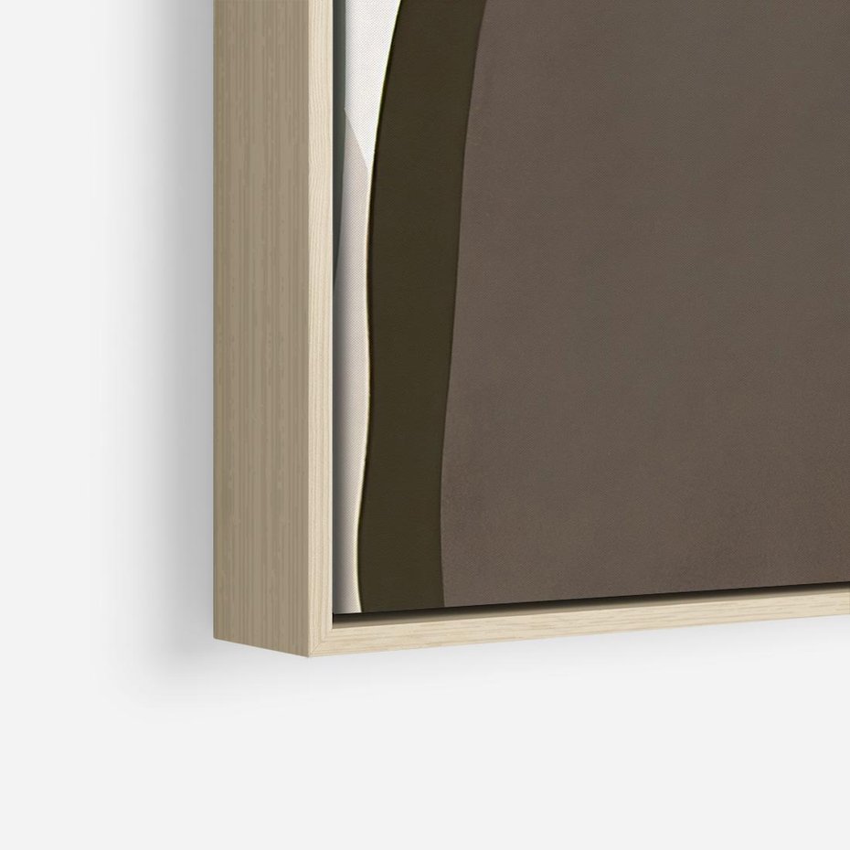 Obraz w ramie 80x80 - Fale w Zieleni - abstrakcyjne kształty, zgaszona zieleń - rama drewno