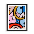 Plakat w ramie 50x70 - Kolory Komiksu - abstrakcyjne formy, komiksowy styl - rama czarna