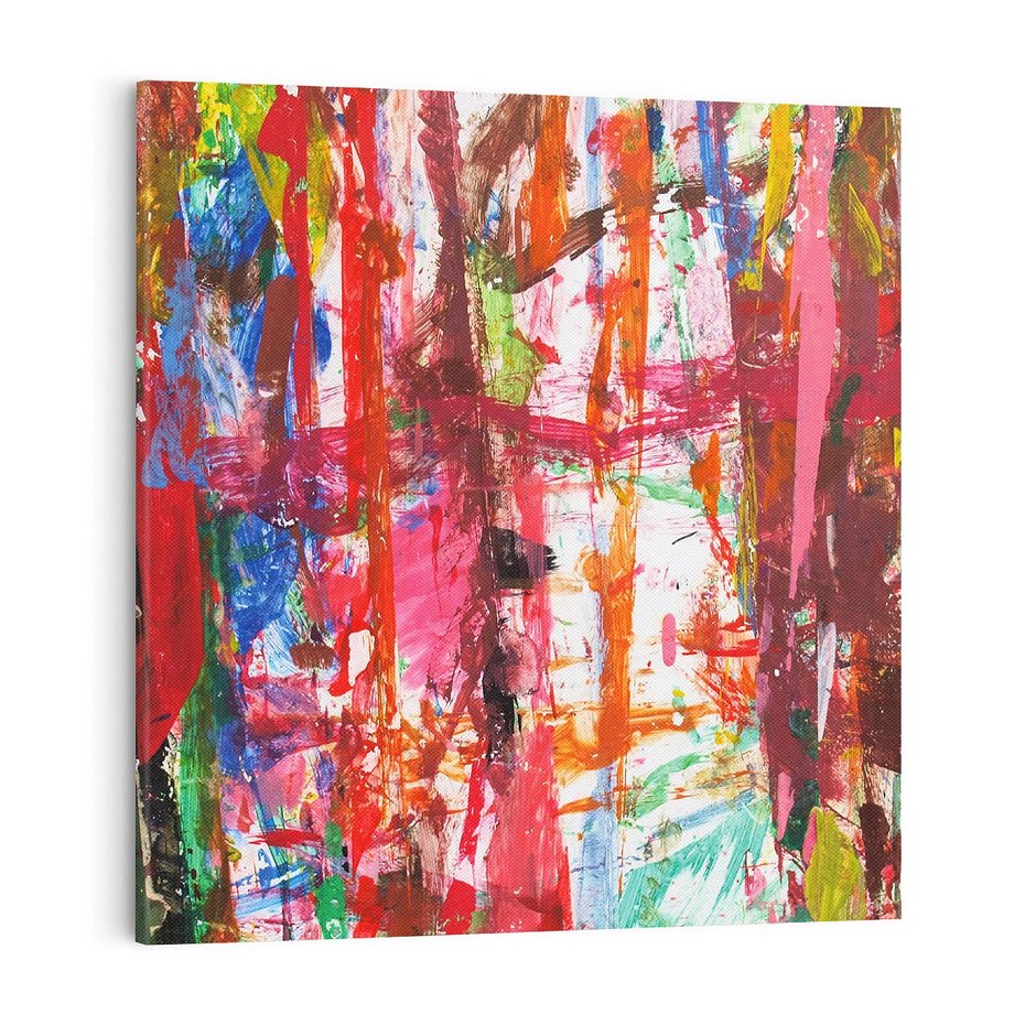 Obraz na płótnie 70x70 - Abstrakcja: wyraz emocji - abstrakcja