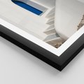 Plakat w ramie 40x50 - Powitanie Wyspy - Santorini, drzwi - rama czarna