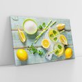 Obraz na płótnie 120x80 - Cytrynowe Orzeźwienie - cytryny, lemoniada
