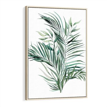 Obraz w ramie 80x120 - Blask Natury - złote, liście - rama drewno