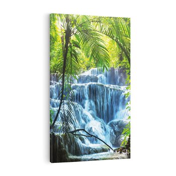 Obraz na płótnie 80x120 - Meksykański wodospad w lesie - wodospad, las