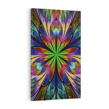 Obraz na płótnie 50x70 - Witrażowa magia na płótnie - witraż, sztuka