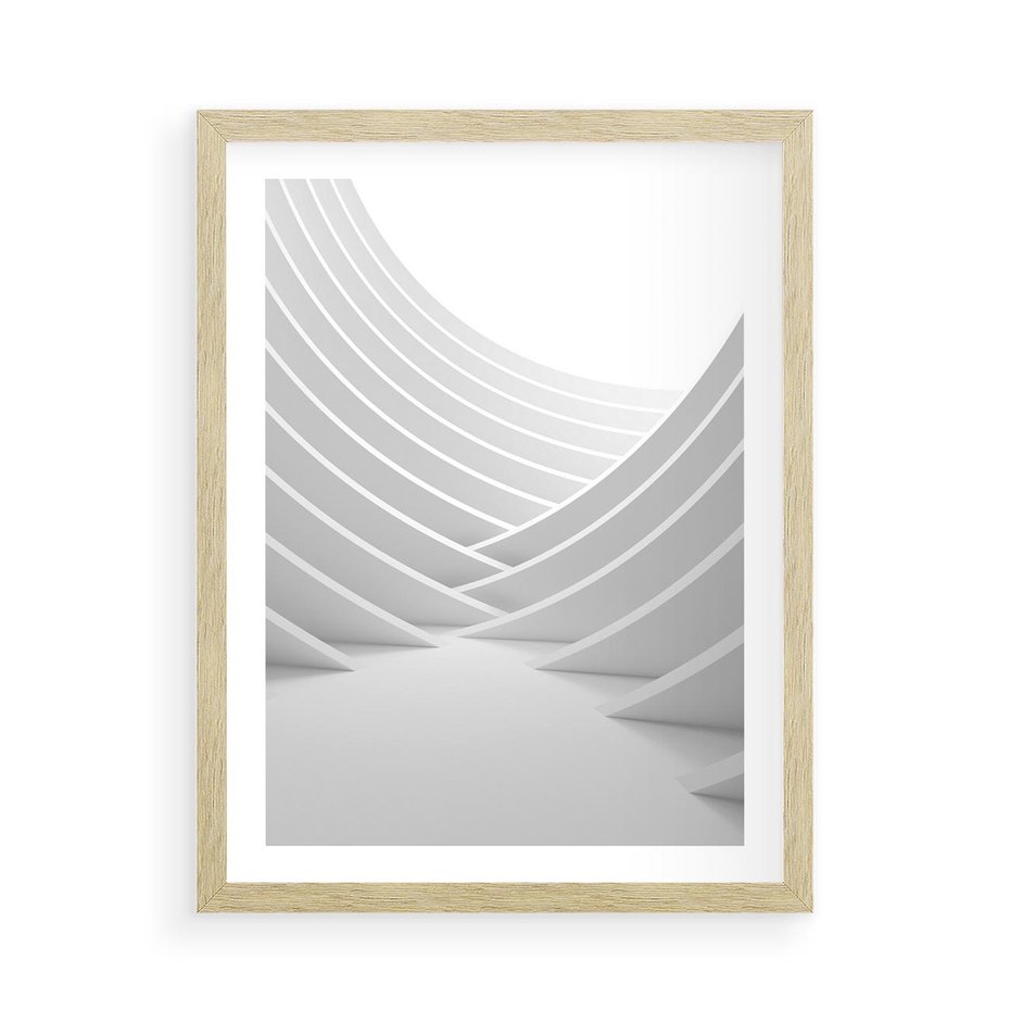 Plakat w ramie 50x70 - Nowoczesna Ekspresja - abstrakcja, 3D - rama drewno