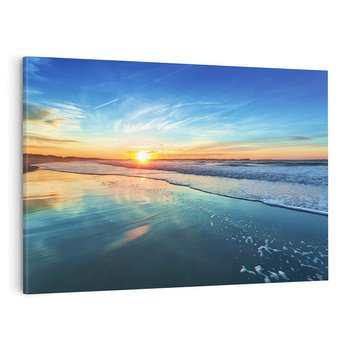 Obraz na płótnie 100x70 - spotkanie przy horyzoncie - morze, plaża
