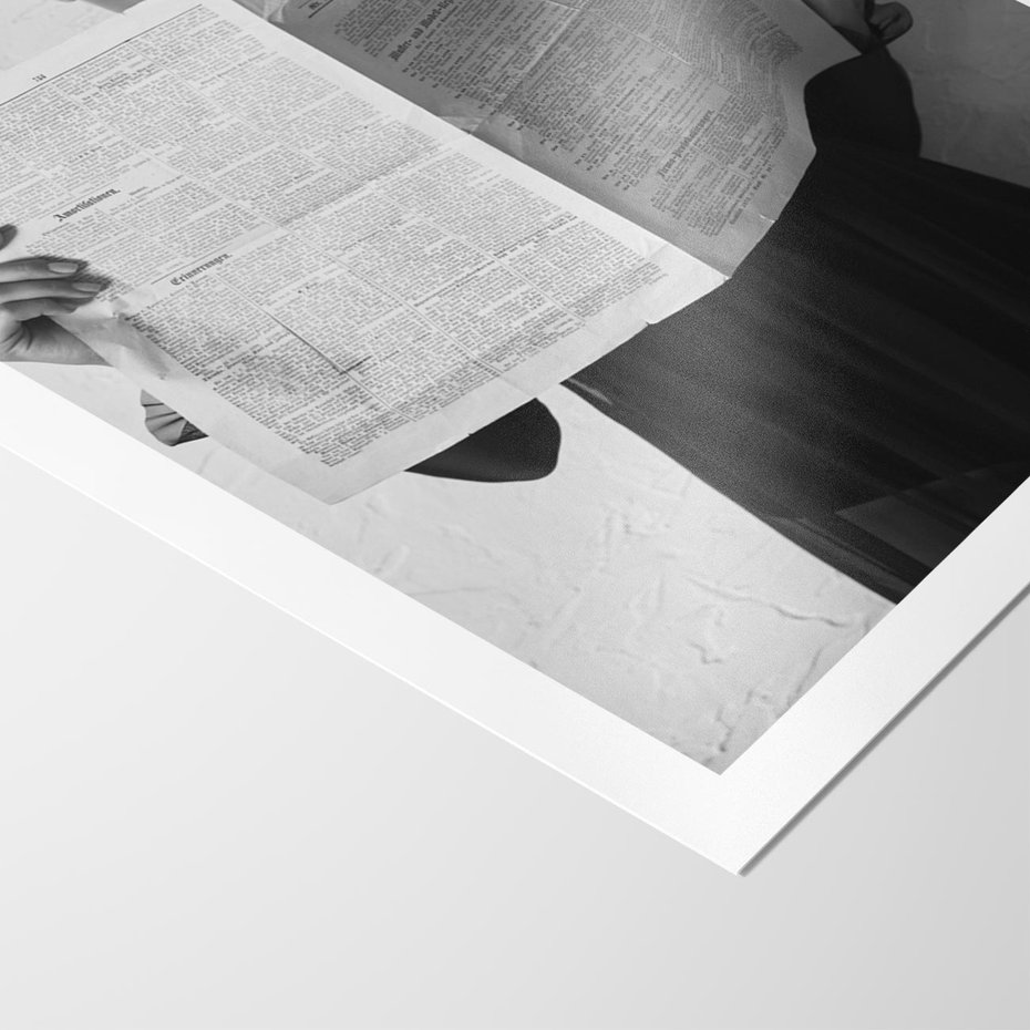 Plakat bez ramy 30x40 - Nowe Wiadomości - retro zdjęcie, czarno białe