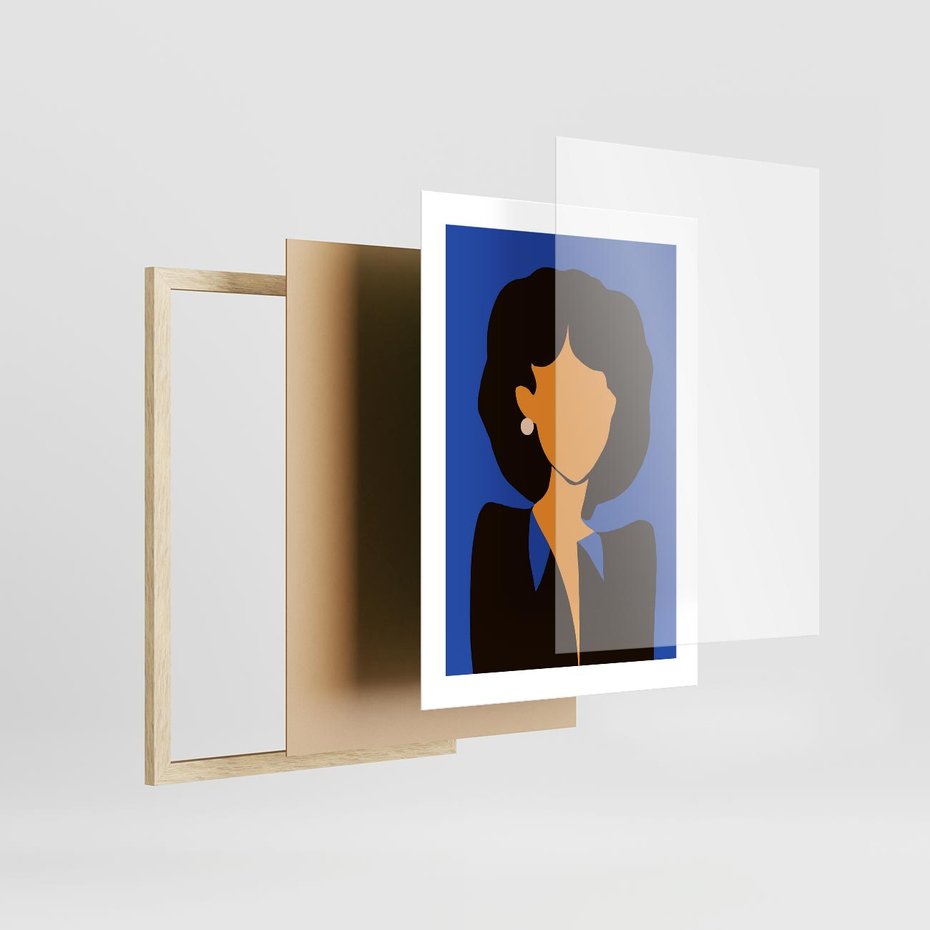 Plakat w ramie 30x40 - Modernistyczne Wibracje - sztuka nowoczesna, plakat - rama drewno