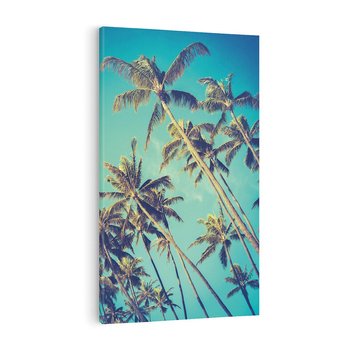 Obraz na płótnie 80x120 - Tropikalne palmy w krainie słonecznych wakacji - palmy, tropiki