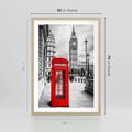 Plakat w ramie 50x70 - Ikoniczna budka w Londynie - Londyn, budka - rama drewno