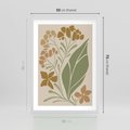Plakat w ramie 50x70 - Subtelność Utajona - nowoczesny plakat, roślinność - rama biała