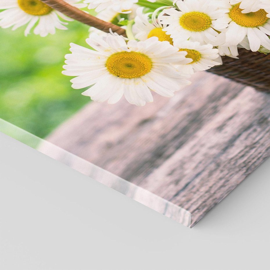 Obraz na płótnie 120x80 - Koszyk pełen kwiatów - koszyk, kwiaty