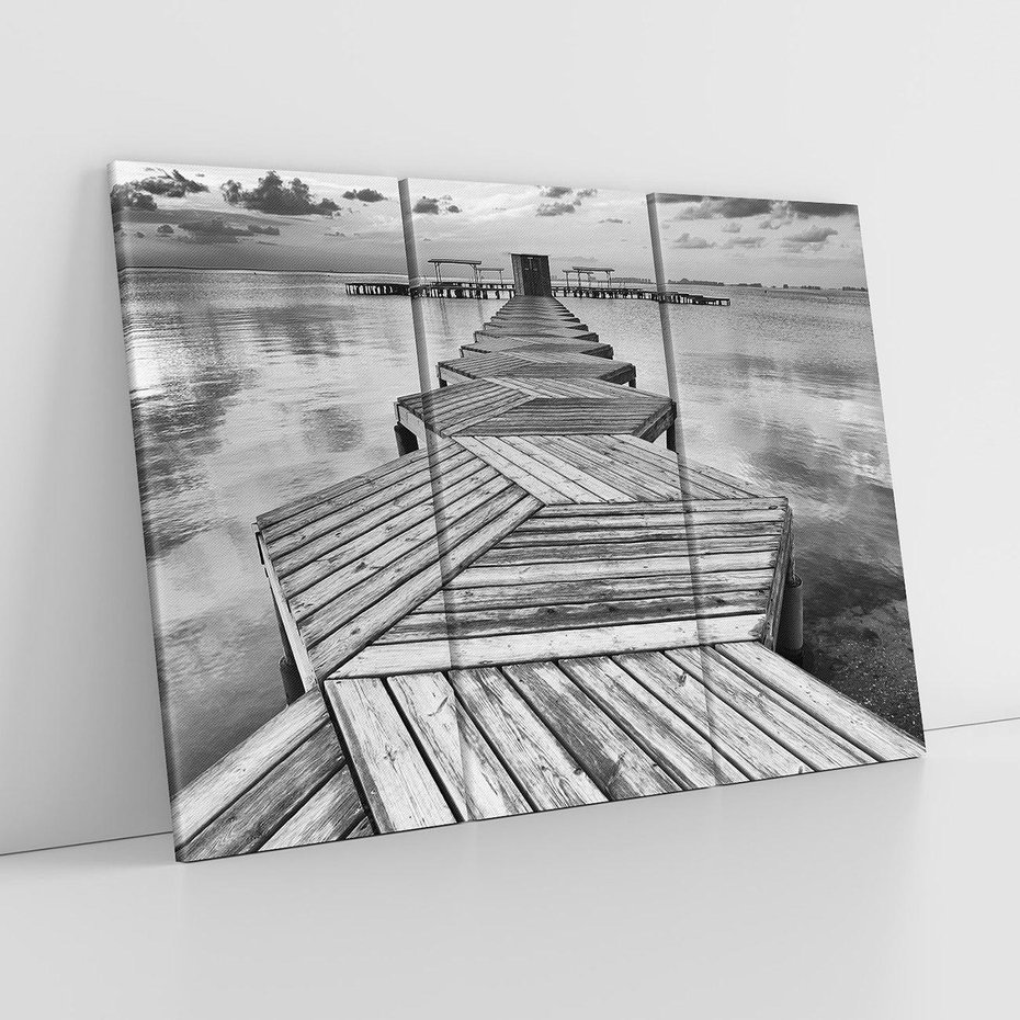 Obraz na płótnie 120x80 - Pomost nad Morzem - pomost, morze