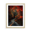 Plakat w ramie 50x70 - Jesienne Podróżowanie - fotografia, jesień - rama drewno