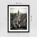Plakat w ramie 40x50 - Dusza wielkiego miasta - Manhattan, Nowy Jork - rama czarna