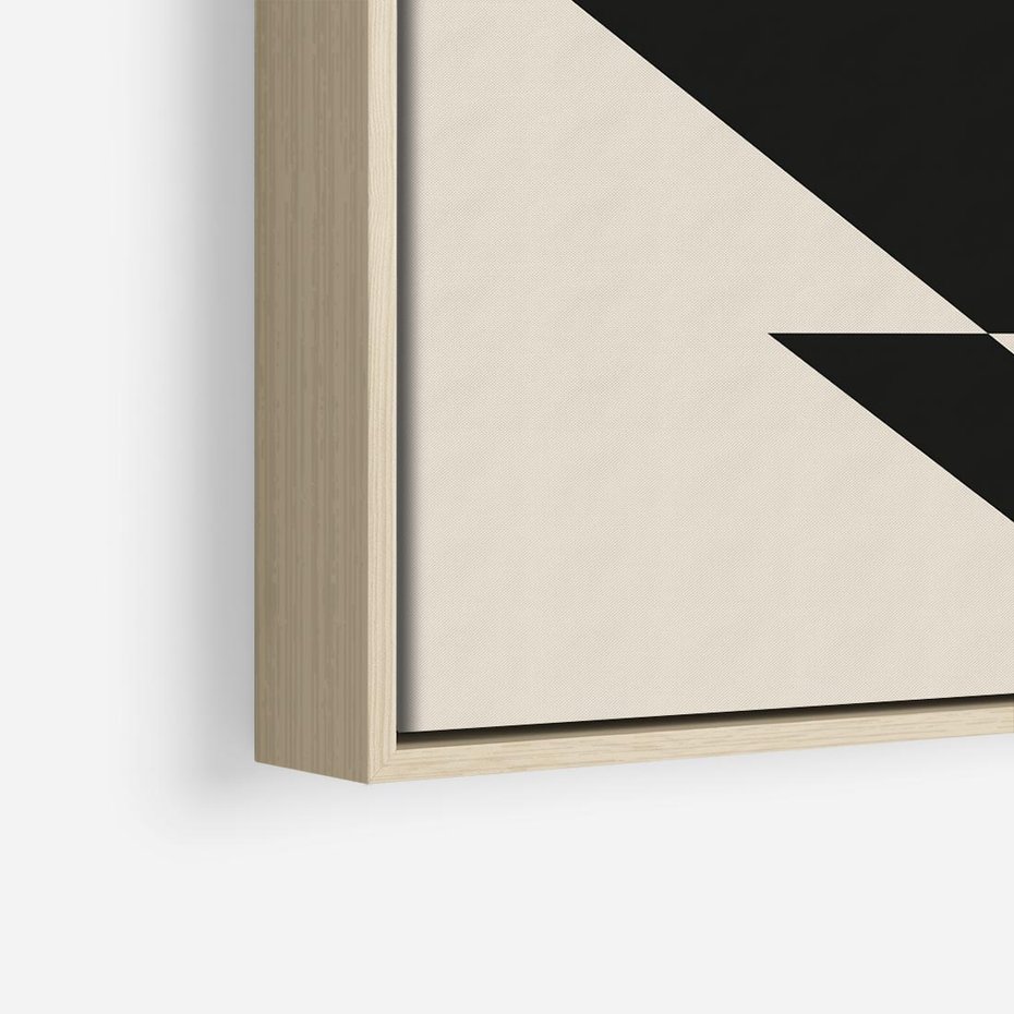 Obraz w ramie 50x50 - Rozkwitająca Abstrakcja - abstrakcyjne geometryczne kształty, minimalizm - rama drewno