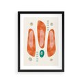 Plakat w ramie 30x40 - Księga Barw - abstrakcyjne formy, dominujący kolor pomarańczowy - rama czarna