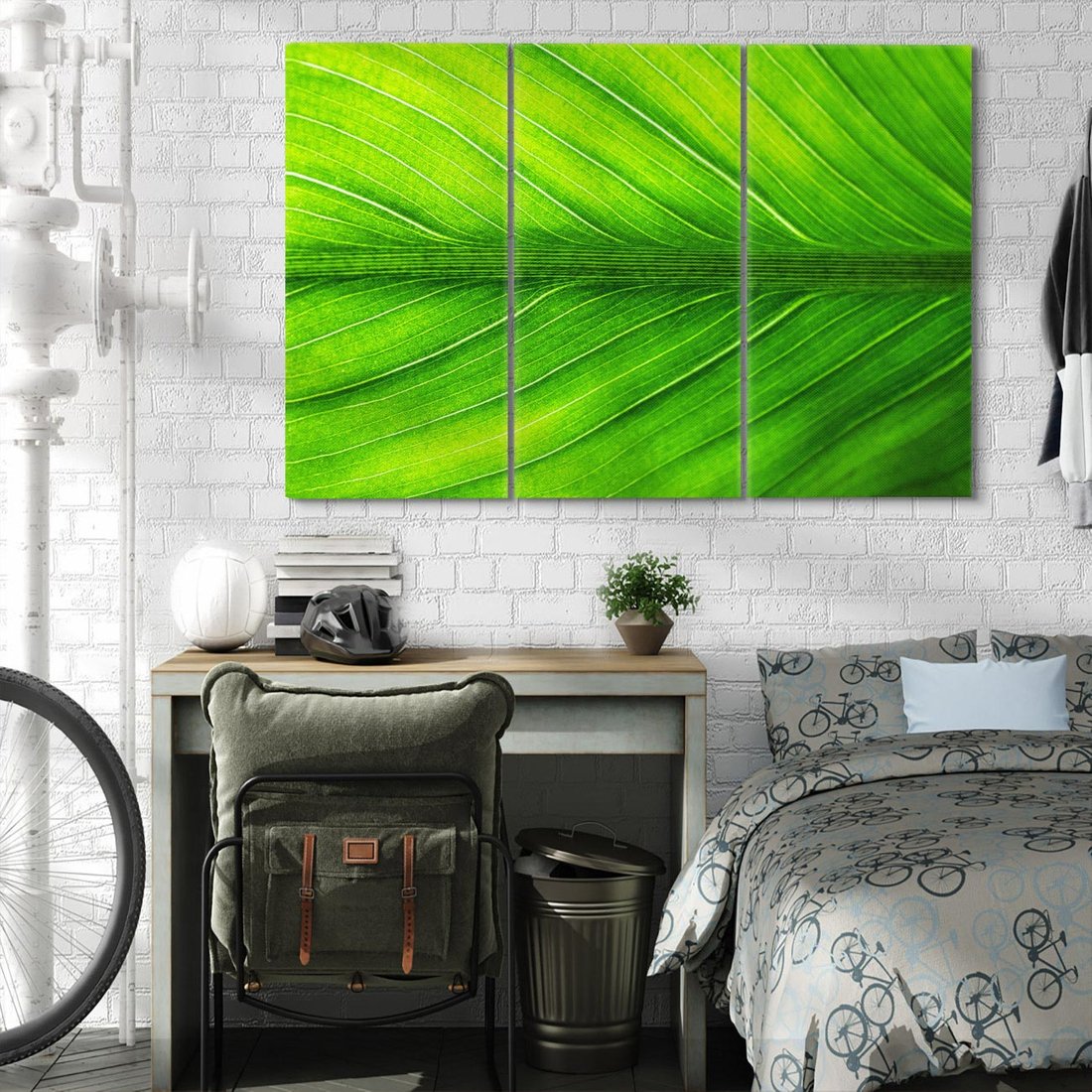 Obraz na płótnie 120x80 - Abstrakcja: interpretacje w liściach - liść, abstrakcja