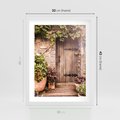 Plakat w ramie 30x40 - Wyjątkowy Klimat - drzwi, stare - rama biała
