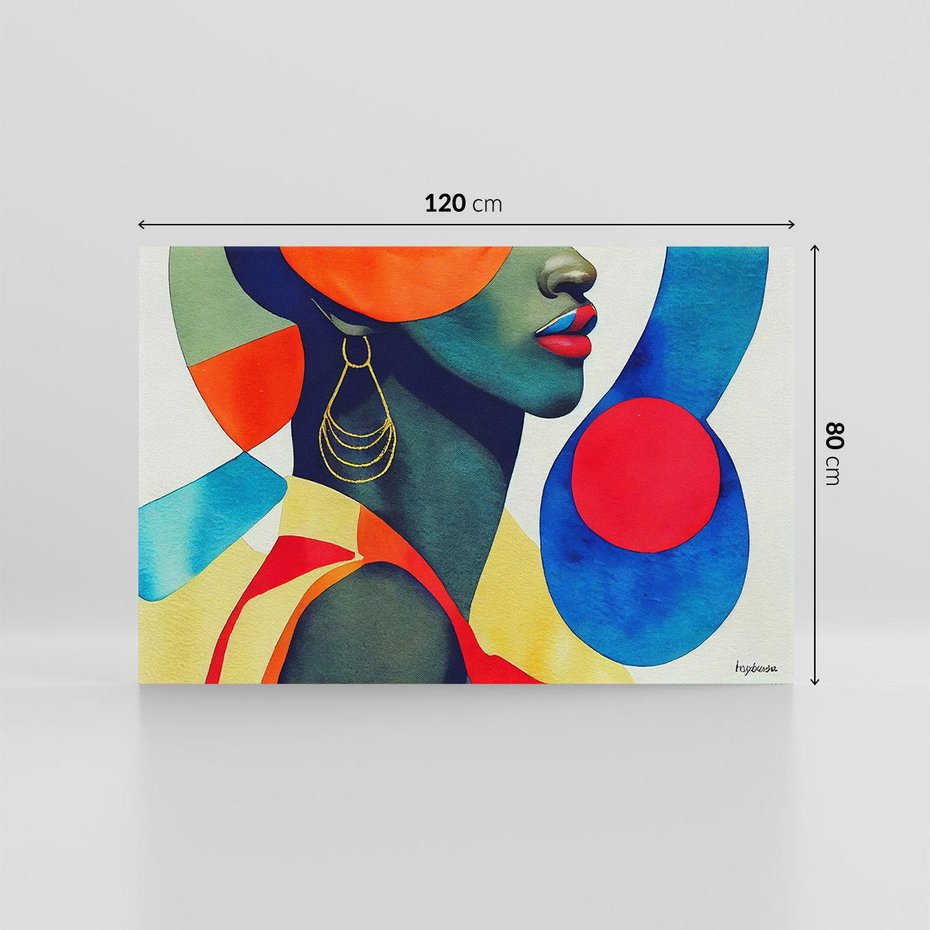 Obraz na płótnie 120x80 - Kolory Kobiety - mural, abstrakcja
