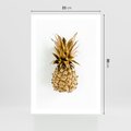 Plakat bez ramy 21x30 - Ekskluzywny Akcent - złoty, ananas
