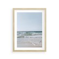 Plakat w ramie 30x40 - Spokój nad Brzegiem - plaża, morze - rama drewno