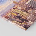 Obraz na płótnie 80x80 - Amerykański duch: Miasto na horyzoncie - USA, Ameryka