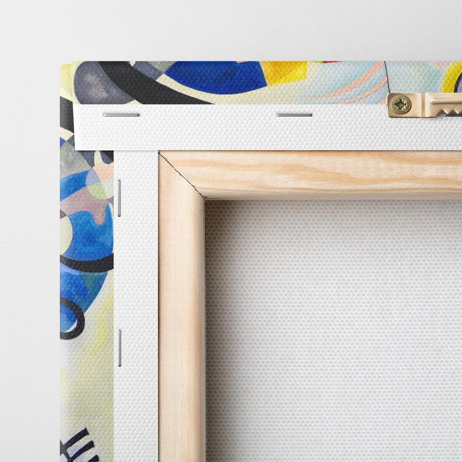 Obraz na płótnie 140x70 - "Żółty-Czerwony-Niebieski" Wassily Kandinsky - Reprodukcja - reprodukcja, obraz na płótnie