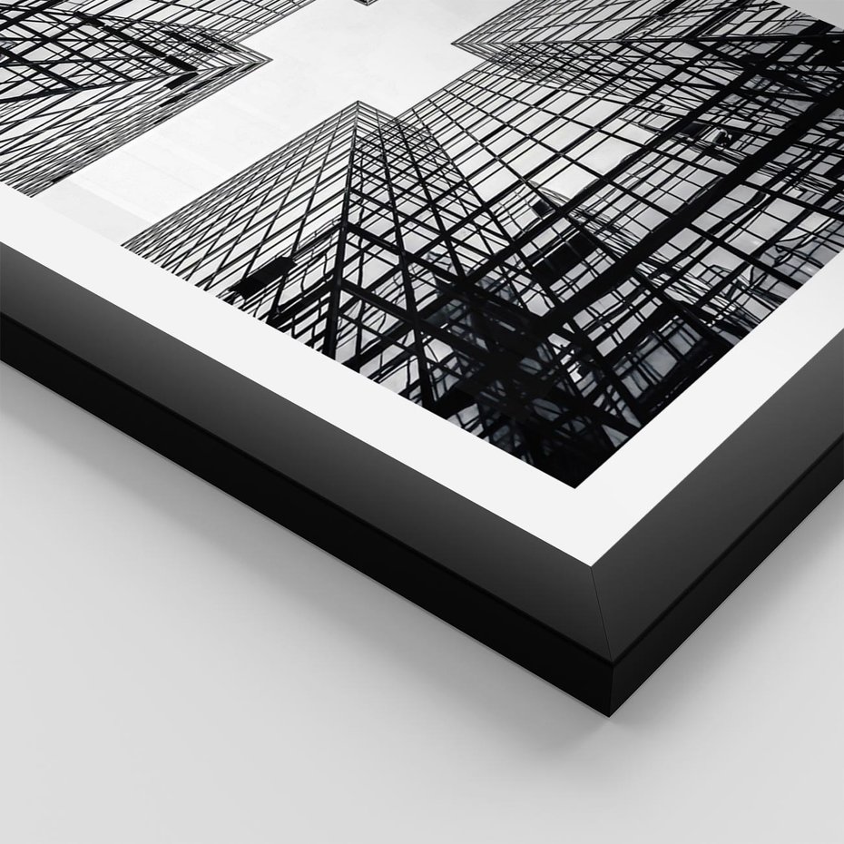 Plakat w ramie 50x70 - Czar i Wielkość - wieżowce, architektura - rama czarna