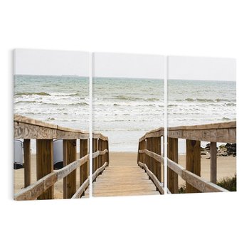 Obraz na płótnie 120x80 - Morze i drewniany pomost - morze, pomost