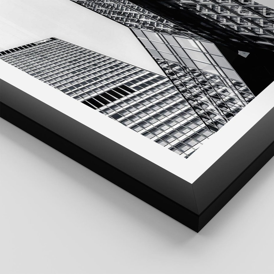 Plakat w ramie 40x50 - Fotografia Wieżowców - architektura, budynki - rama czarna