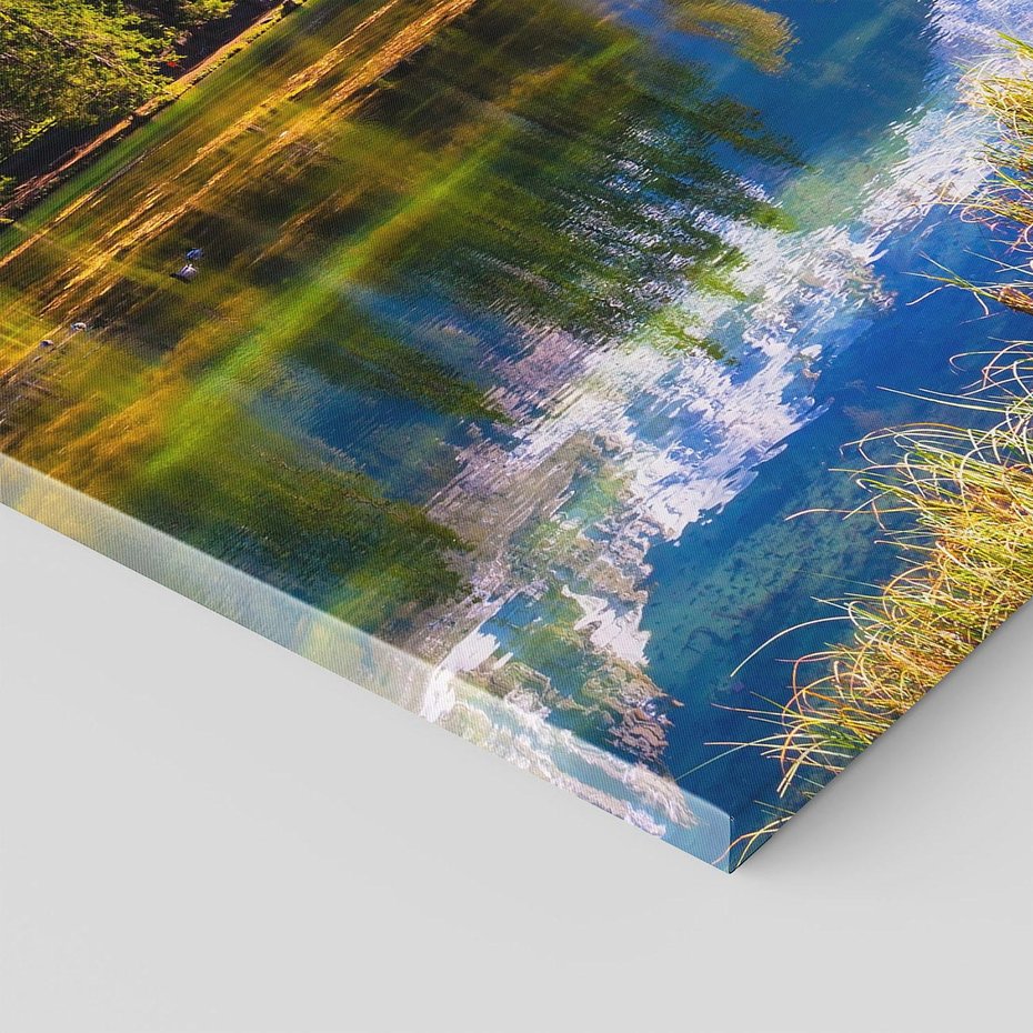 Obraz na płótnie 70x100 - Górskie piękno - góry, jezioro