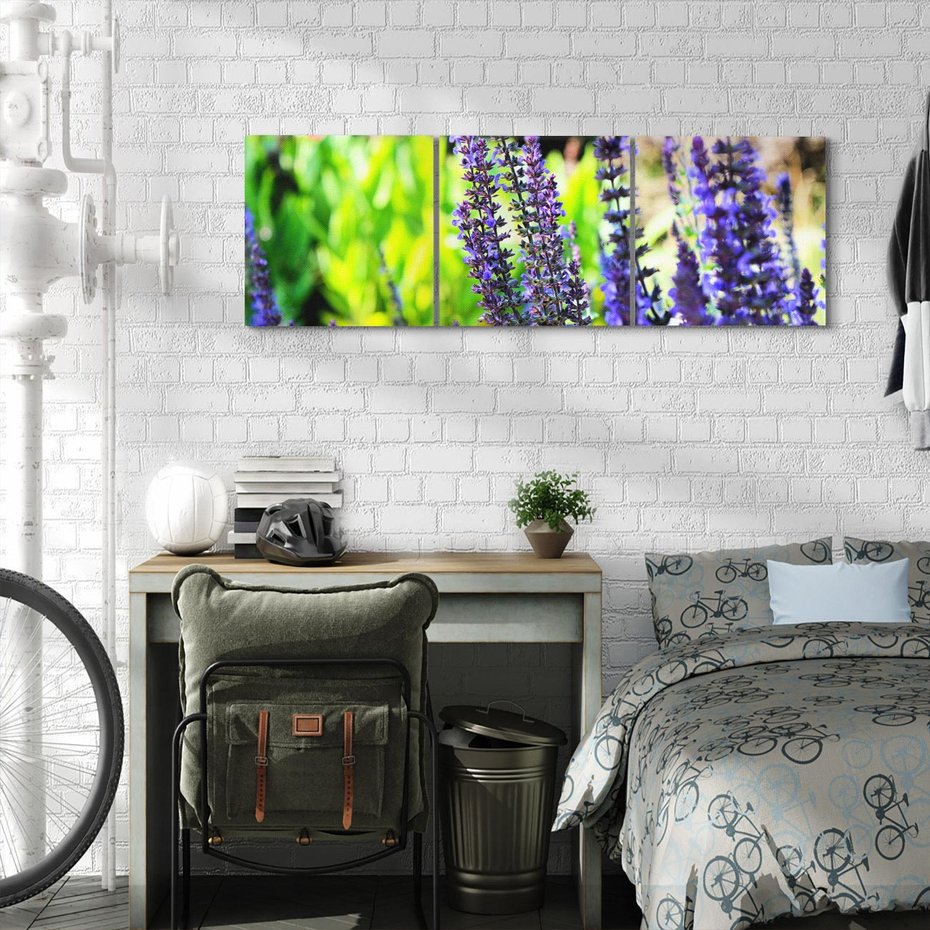 Obraz na płótnie 150x50 - Ogród Lawendowy - lawenda, kwiat