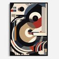 Obraz w ramie 50x70 - Wibracje Marzeń - abstrakcyjny obraz, geometryczne koła - rama czarna