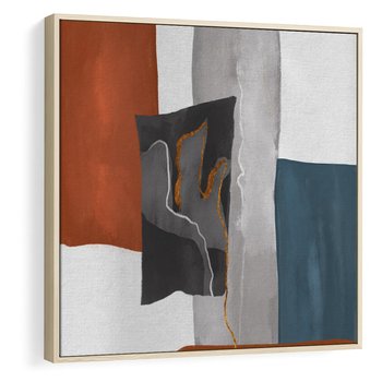 Obraz w ramie 80x80 - Nowoczesna geometria - nowoczesny, geometryczny - rama drewno