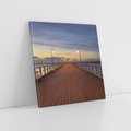 Obraz na płótnie 80x80 - romantyczny spacer nad morzem - Molo, Sopot