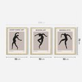 Zestaw obrazy w ramie 50x70 galeria - Nowoczesny, sztuka, art, postacie - rama drewno